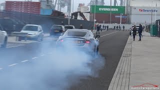 500HP Stage 2 Jaguar XKR with Straight Pipes  LOUD Revs Accelerations amp Burnout [upl. by Erdried]