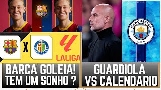 BARCELONA AINDA TEM UM SONHO  PEP GUARDIOLA RECLAMA DO CALENDARIO [upl. by Nolaf472]