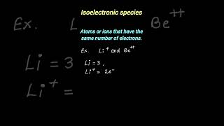 Isoelectronic species l Atomic Structure l chemistry 11th [upl. by Tubb]