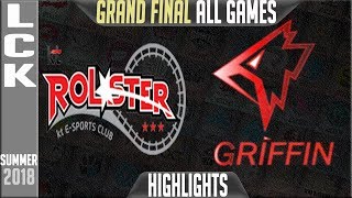 KT vs GRF Highlights ALL GAMES  LCK Playoffs Final Summer 2018  KT Rolster vs Griffin [upl. by Rednael]