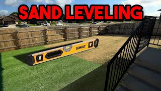 How To LEVEL Your LAWN Using SAND Includes 3 Week UPDATE  Topdressing for a FLAT Lawn [upl. by Aerehs]