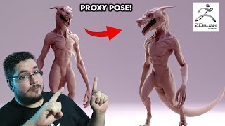 ZBrush Tutorial Proxy Pose Your Character Under 10 Minutes [upl. by Neerol]