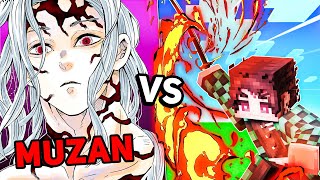 TANJIRO vs MUZAN from Demon Slayer in Minecraft Demon Slayer Mod [upl. by Reneta]