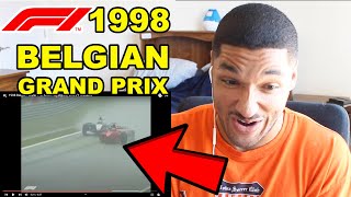 American Reacts to F1 1998 BELGIAN GRAND PRIX EXTENDED HIGHLIGHTS [upl. by Donald]