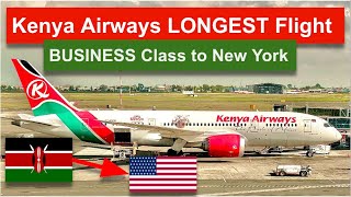 Kenya Airways BUSINESS Class to NEW YORK on the 787 [upl. by Eissert73]