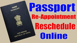 How To Reschedule Passport Appointment [upl. by Eneleahcim]