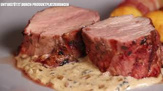 Gourmet Kalbfleisch in Spitzenqualität – Rezept Kalbsfilet mit Pfefferrahmsauce [upl. by Moritz624]