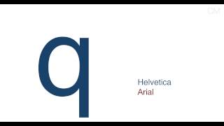 Helvetica vs Arial  lower case comparison [upl. by Aluk]