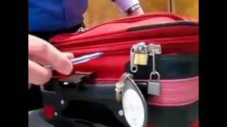 How to Open zippered luggage bag Easy Tick Open a Bag [upl. by Airehc]