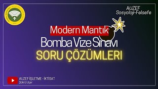 Auzef Modern Mantık Vize bomba sınav soruları [upl. by Rebmak]