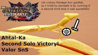 MHGU 2nd Victory Against Ahtal Ka Valor SnS [upl. by Ayrotal]