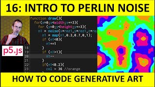 16 Introduction to Perlin Noise in p5js How to Code Generative Art [upl. by Airom525]