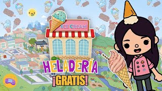 Cómo hacer una HELADERÍA en Toca Life GRATIS 🍦 [upl. by Aleekahs]