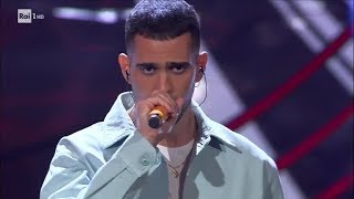 Mahmood canta quotGioventù bruciataquot  Sanremo Giovani 21122018 [upl. by Annadal]