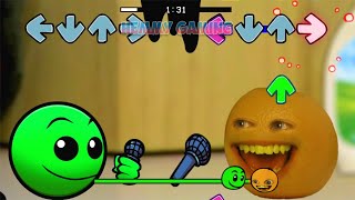 FNF Geometry Dash 22 vs Annoying Orange Sings Sliced Pibby  Fire In The Hole FNF Mods [upl. by Bohrer]