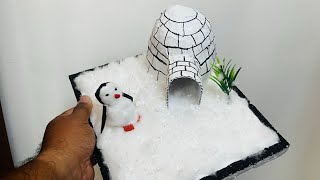 Igloo House Making How To Make a Igloo at Home Easy cardboardcraft craftideas youtubefeed [upl. by Sirhc]