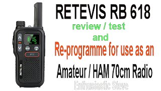 Retevis RB618 PMR FRS and Bonus Amateur HAM radio Enthusiastic Steve [upl. by Gardiner]