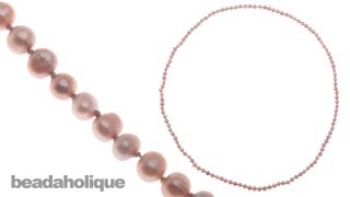 How to Make a Knotted Pearl Necklace without a Clasp [upl. by Enylodnewg]