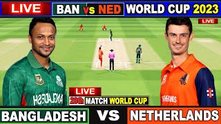 Live BAN Vs NED ICC World Cup 2023  Live Match Centre  Bangladesh Vs Netherlands  1st Innings [upl. by Sukcirdor804]