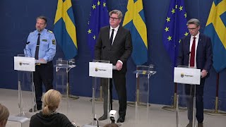 Pressbriefing om säkerhetsläget [upl. by Tongue]