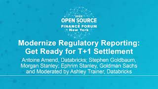 Modernize Regulatory Reporting Get Ready for T1 Settlement [upl. by Norad]