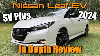 Best Detailed Walkaround 2024 Nissan Leaf SV Plus Review [upl. by Euqirrne]