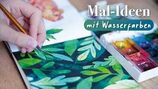 Wasserfarben Tutorial  Mal Ideen für Anfänger [upl. by Nyladnewg]