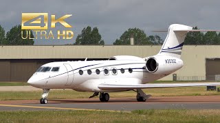 4K Gulfstream G500 from Gulfstream Aerospace N3030Z arrival RAF Fairford RIAT 2023 AirShow [upl. by Griffith33]