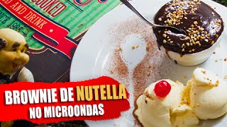 RECEITA DE BROWNIE DE NUTELLA NO MICROONDAS  XPOCK NA COZINHA 10 [upl. by Eberle]