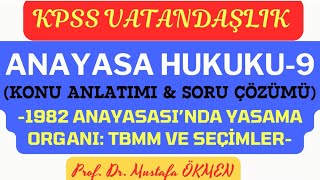 KPSS Vatandaşlık Anayasa Hukuku9 amp Konu Anlatımı ve Soru Çözümü kpss2024 kpssanayasa kpss [upl. by Yelwah]