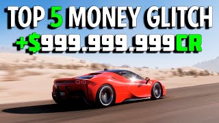 Forza Horizon 5 Money Glitch  TOP FIVE WAYS TO MAKE MONEY TOP 5 GLITCH [upl. by Esorrebma]