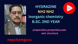 hydrazineNH2NH2bsc2ndyearinorganicchemistry [upl. by Dugald]