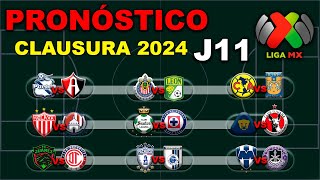 ⚽ El mejor PRONÓSTICO para la JORNADA 11 de la LIGA MX CLAUSURA 2024  Análisis  Predicción [upl. by Hubsher]