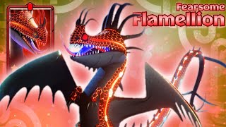 Fearsome Flamellion  5Star Red Premium Fireworm Queen  Dragons Titan Uprising [upl. by Codie]