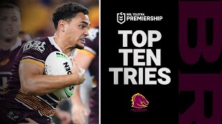 The Top 10 tries by the Broncos in season 2021  NRL Telstra Premiership [upl. by Reginauld328]