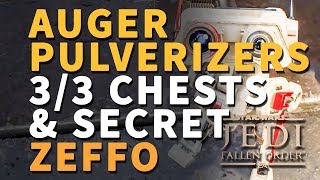 All Auger Pulverizers Chests Star Wars Jedi Fallen Order [upl. by Nonez588]