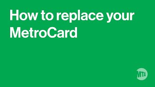 How to Replace Your MetroCard [upl. by Esinyt]