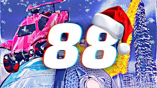 ROCKET LEAGUE INSANITY 88  BEST GOALS FREESTYLES MERRY CHRISTMAS 🎄❄️ [upl. by Remos702]