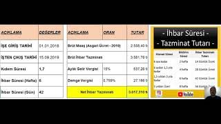 İhbar tazminatı nasıl hesaplanır İhbar Süreleri nelerdir [upl. by Kolk]