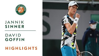 David Goffin vs Jannik Sinner Round 1 Highlights I RolandGarros 2020 [upl. by Arutek]