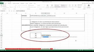 Función DISTRNORMN Excel 2013 147 de 448 HD [upl. by Romain]