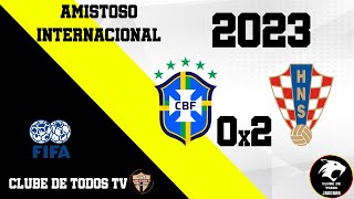 Brasil 0x2 Croácia  Amistoso Internacional  2023 PES 2021 [upl. by Lias]