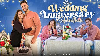 Our Wedding Anniversary Celebrations  Marina Abraham Sahni  Rohit Sahni  Marinas World [upl. by Galang]