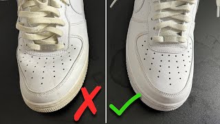 How To PREVENT Creases in Nike Air Force 1 BEST WAY [upl. by Esyla]