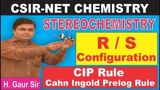 R S Configuration  CIP Rule  Priority Rule  Cahn Ingold Prelog Rule  CSIR NET Chemistry [upl. by Nednil]