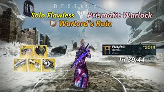 Warlords Ruin Solo Flawless Prismatic Warlock in 3944 Destiny 2 The Final Shape  Episode 1 [upl. by Leakim]