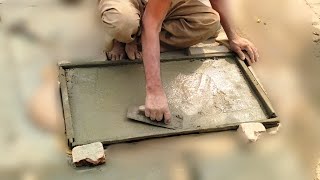 Making Tombstone How To Make Headstone For Grave DIY gravestone With Cement Cement Craft at home [upl. by Ettenna]