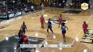 HIGHLIGHTS UNCP WBB Stays in Conference Race With Win Over Chowan [upl. by Artap]