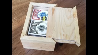 Making a storage box for playing cards from poker table delivery pallet [upl. by Ahtnamas]