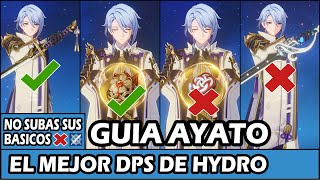 GUIA AYATO  BUILD AYATO KAMISATO  ARMAS  ARTEFACTOS  EQUIPOS  AYATO F2P ¿ATQ VIDA O RECARGA [upl. by Oznohpla]